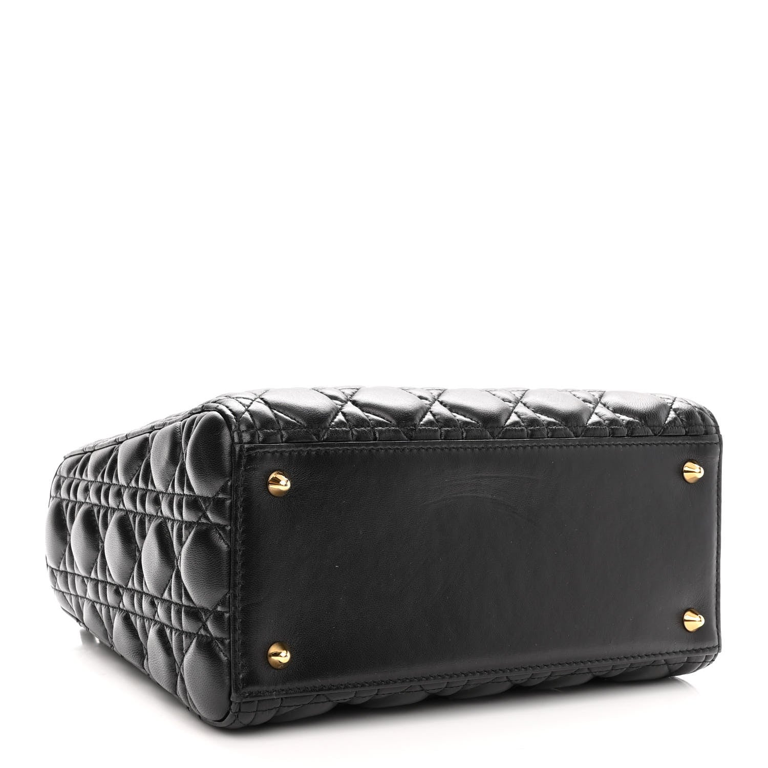 Christian Dior Lambskin Cannage Medium Lady Dior Black 4 of 11
