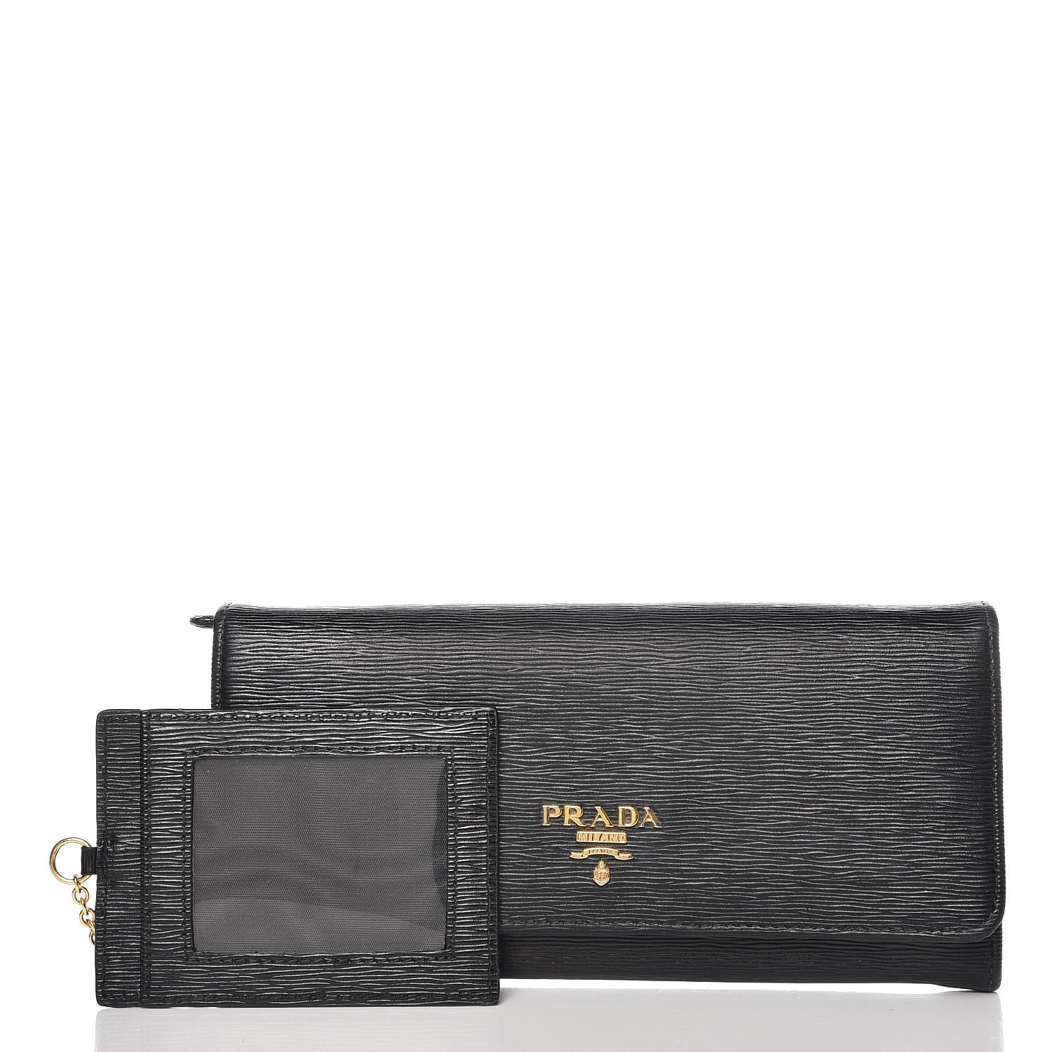 Prada Vitello Move Continental Flap Wallet Black 10 of 11
