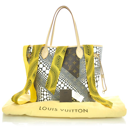 Louis Vuitton Monogram Kusama Waves Neverfull MM White 10 of 10