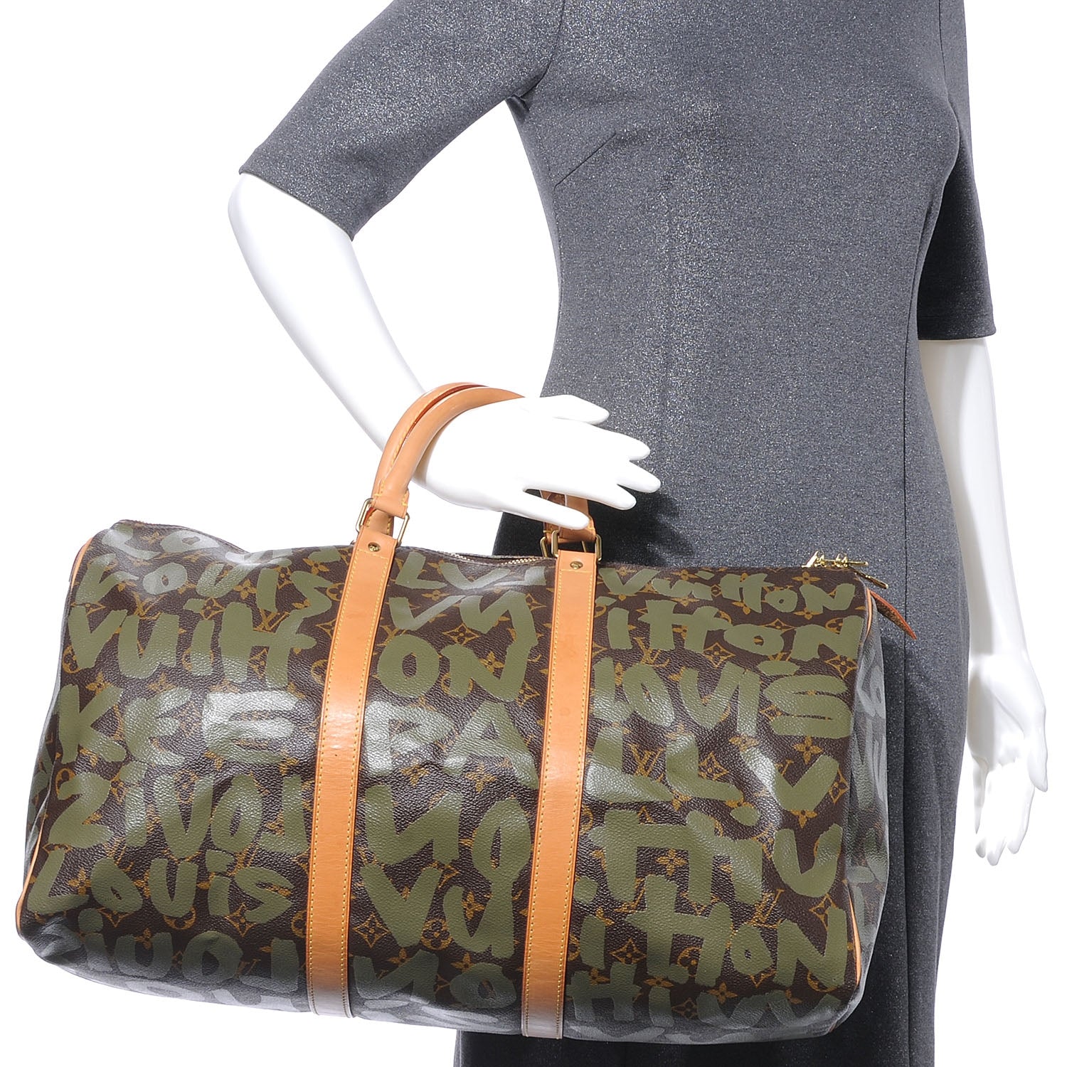 Louis Vuitton Graffiti Keepall 50 Kaki 2 of 7