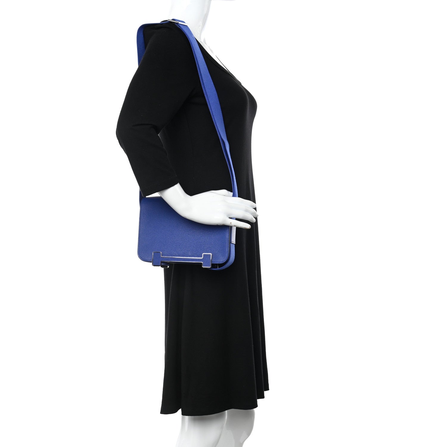 Hermes Chevre Mysore Geta Bleu Electrique 2 of 15
