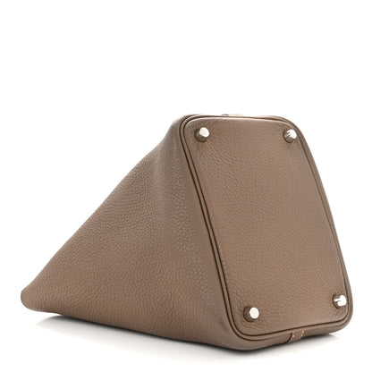 Hermes Taurillon Clemence Picotin Lock 18 PM Etoupe 4 of 11