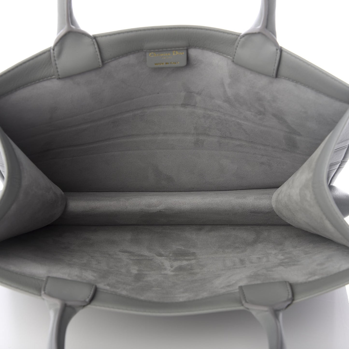 Calfskin Embossed Medium Book Tote Grey
