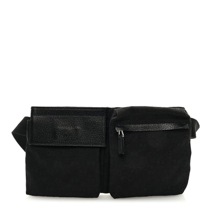 Gucci GG Monogram Double Pocket Belt Bag Black 1 of 10