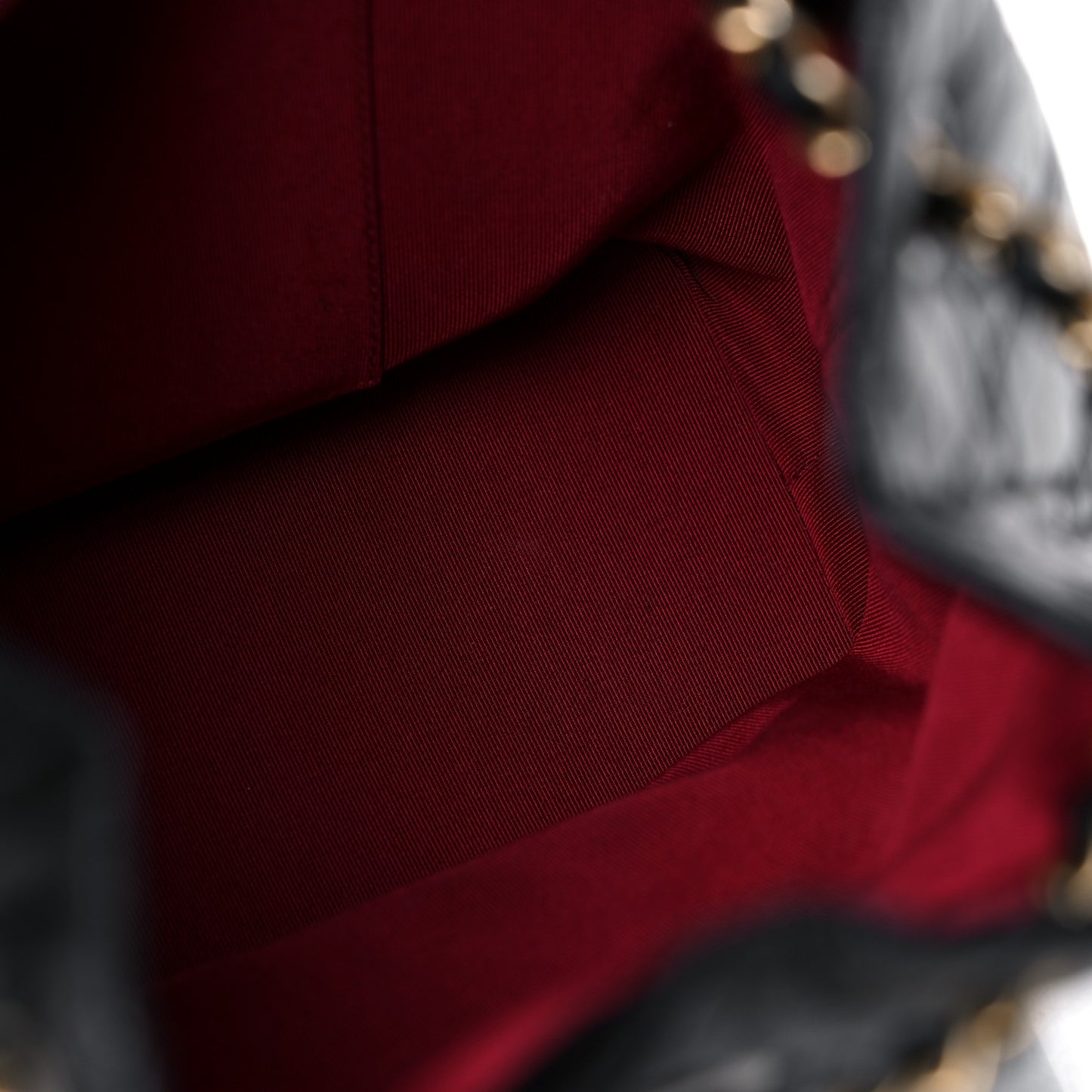 Aged Calfskin Quilted Gabrielle Backpack Black