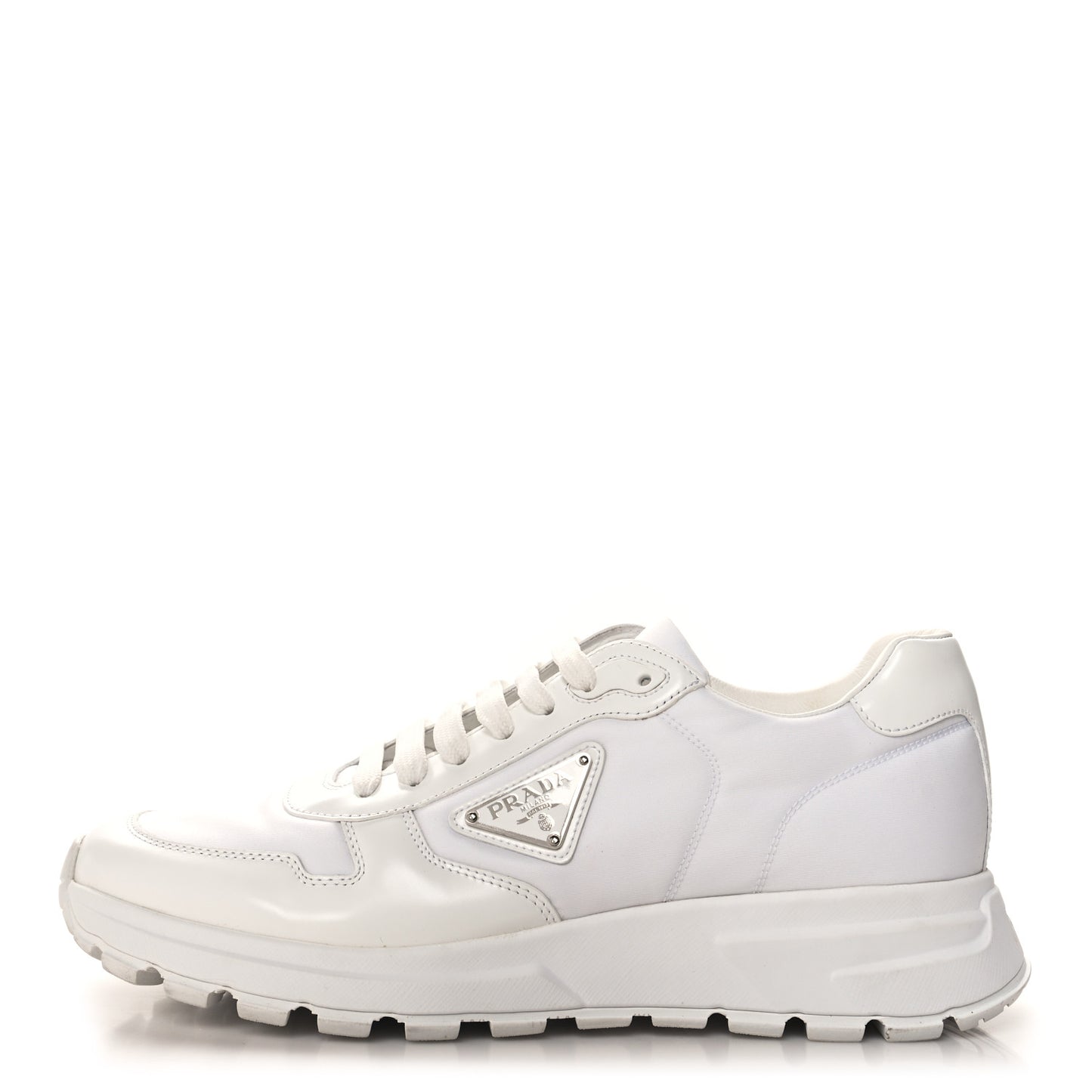 Re-Nylon Spazzolato Triangle Mens Prax 01 45mm Sneakers 8 White