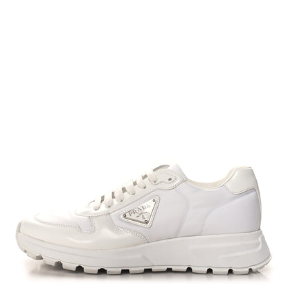 Prada Re-Nylon Spazzolato Triangle Mens Prax 01 45mm Sneakers 8 White 1 of 9