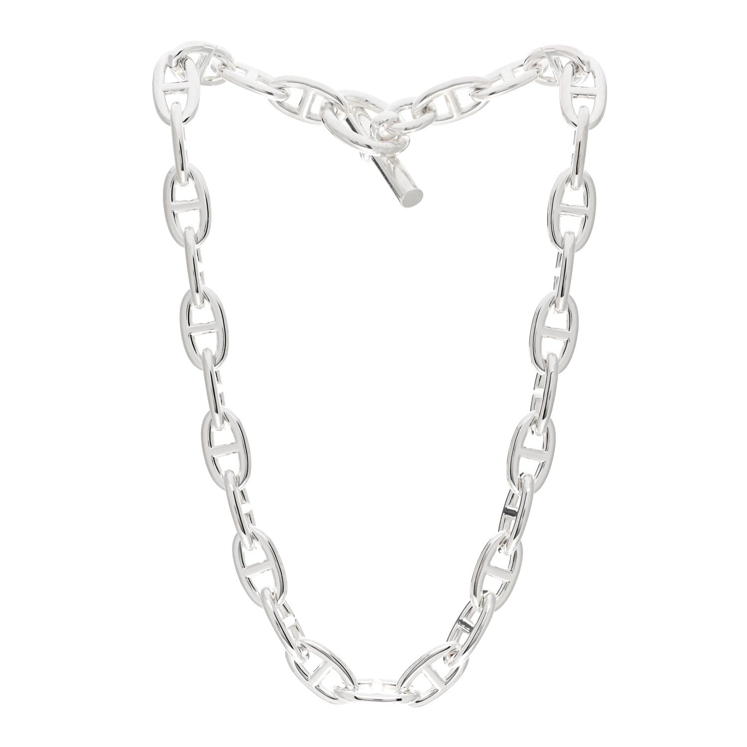 Hermes Sterling Silver GM Chaine D'Ancre Necklace 3 of 5
