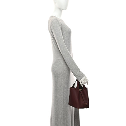 Hermes Taurillon Clemence Picotin Lock 18 PM Rouge Sellier 2 of 10