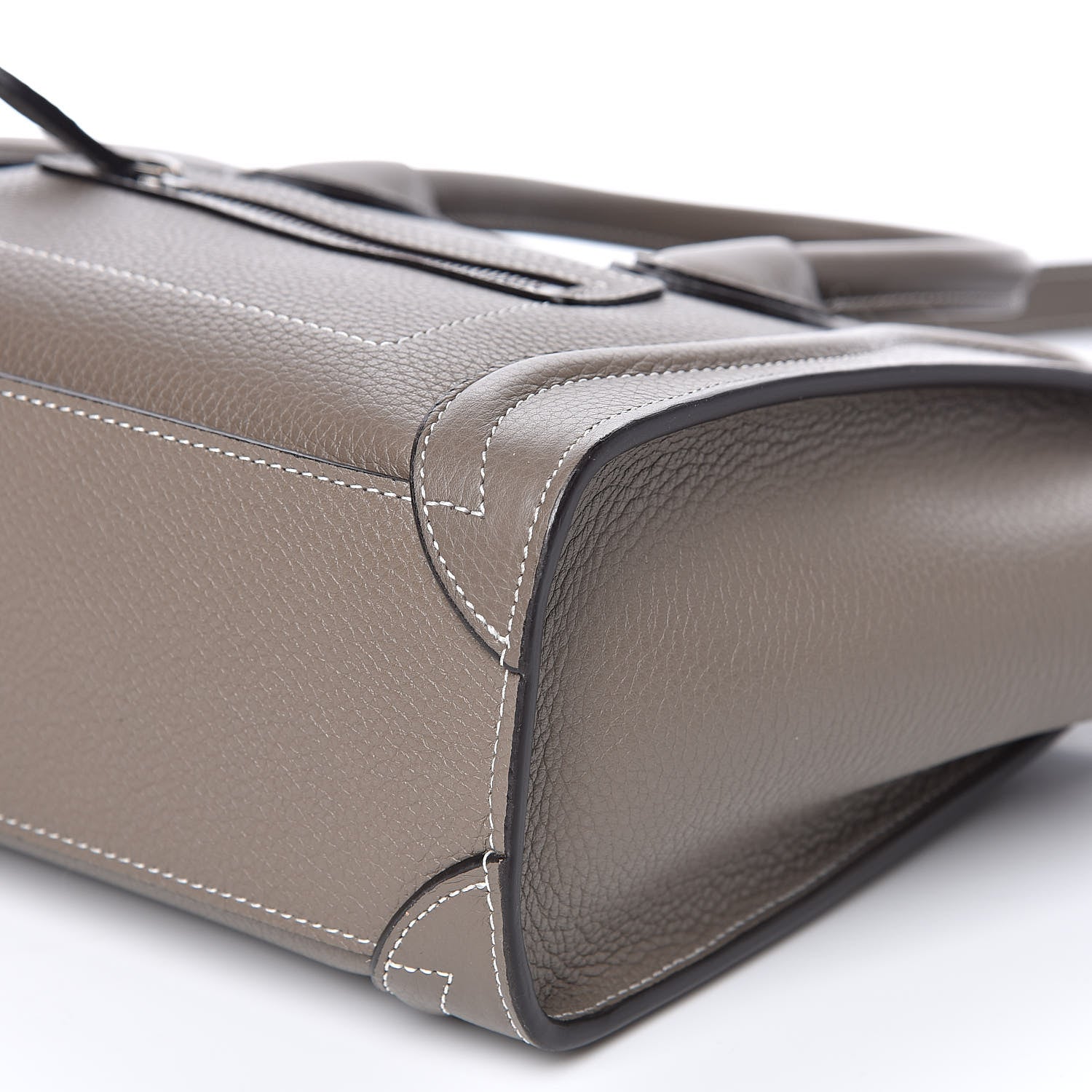 Celine Drummed Calfskin Nano Luggage Souris 10 of 10