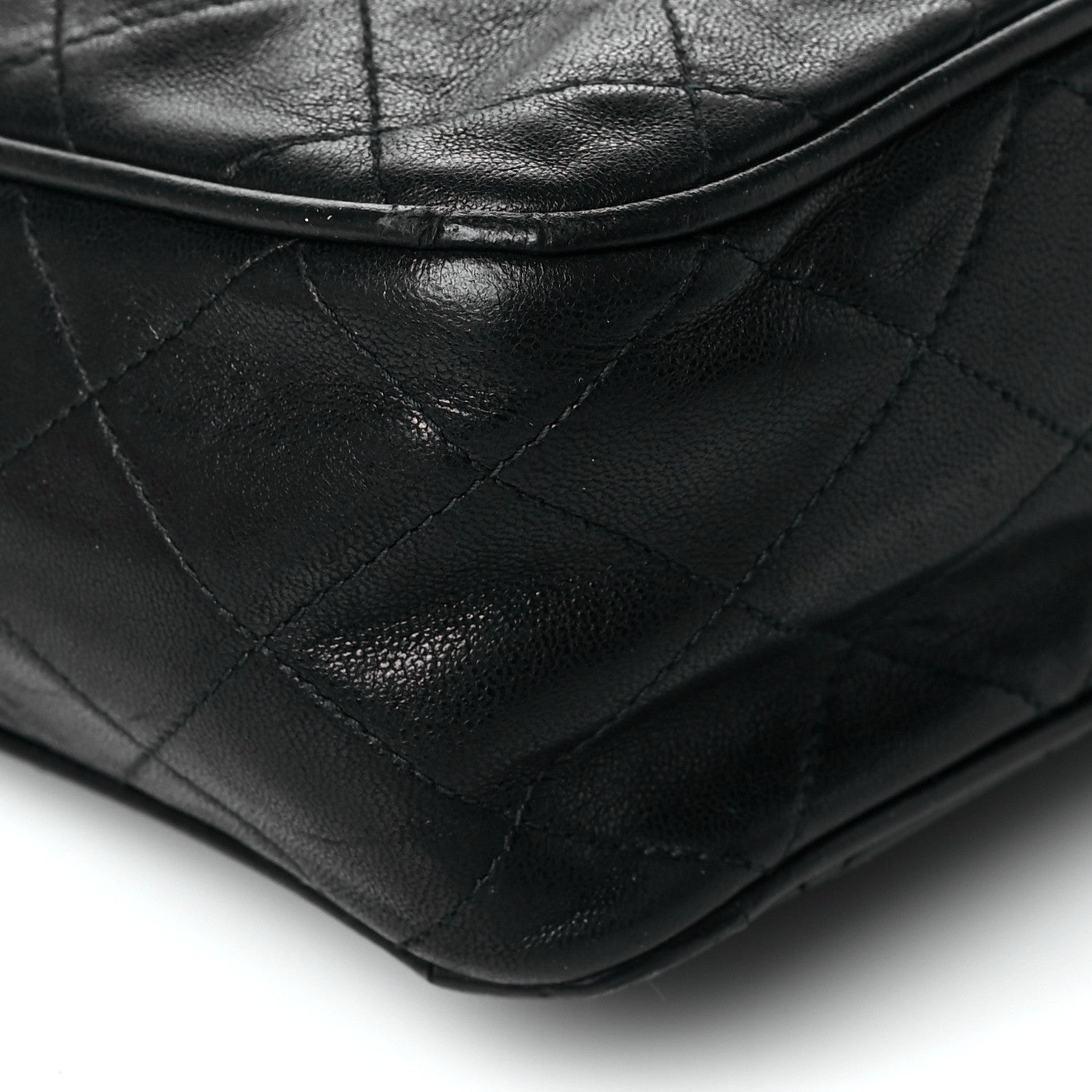 Chanel Lambskin Quilted CC Tassel Camera Case Black 9 of 10