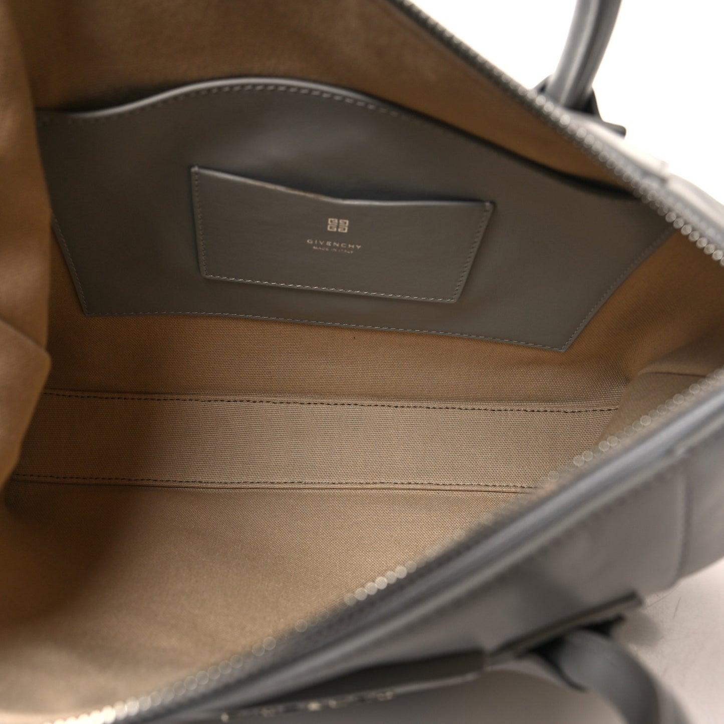 Calfskin Small Soft Antigona Pearl Grey