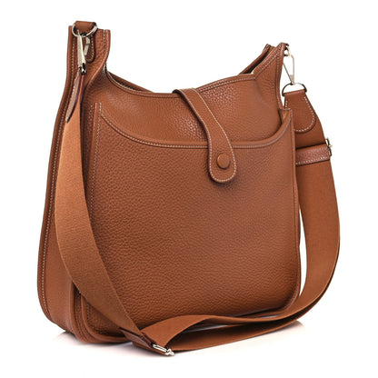 Hermes Taurillon Clemence Evelyne III GM Gold 3 of 15