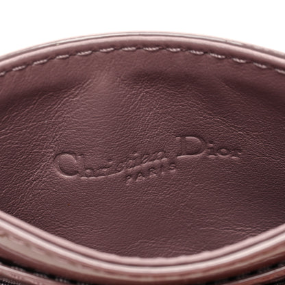 Christian Dior Patent Cannage Lady Dior Five-Slots Card Holder Pink Peony 6 of 8