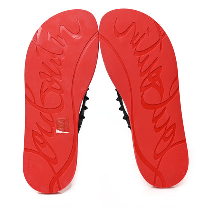 Christian Louboutin Rubber Spike Loubi Donna Flip Flop 41 Black Red 5 of 7