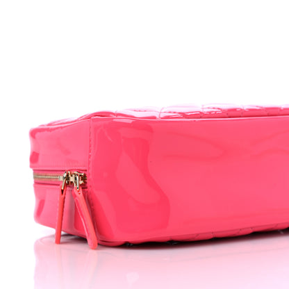 Chanel Patent Quilted Medium Curvy Pouch Cosmetic Case Pink 8 of 9