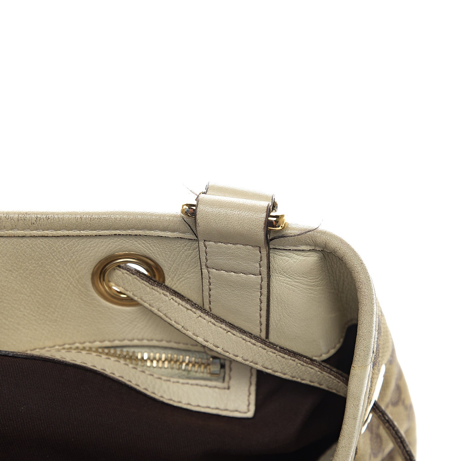 Gucci Monogram Peggy Braided Tote Off White 8 of 17