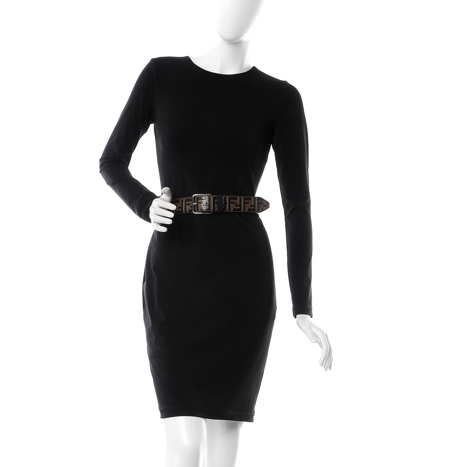 Fendi Vitello Century Bi-Color FF 1974 Embossed Belt 90 36 Maya Black 2 of 9