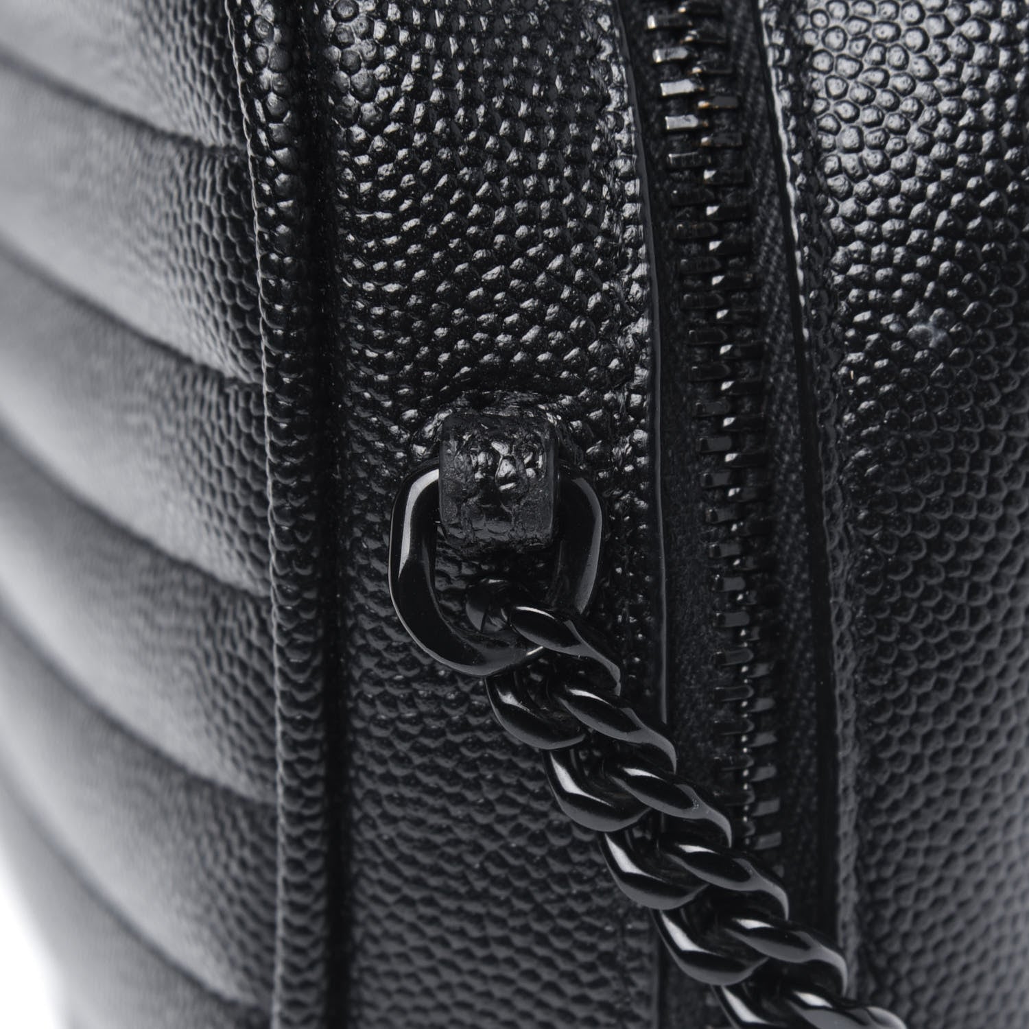 Saint Laurent Grain De Poudre Matelasse Monogram Mini Lou Camera Bag Black 5 of 6