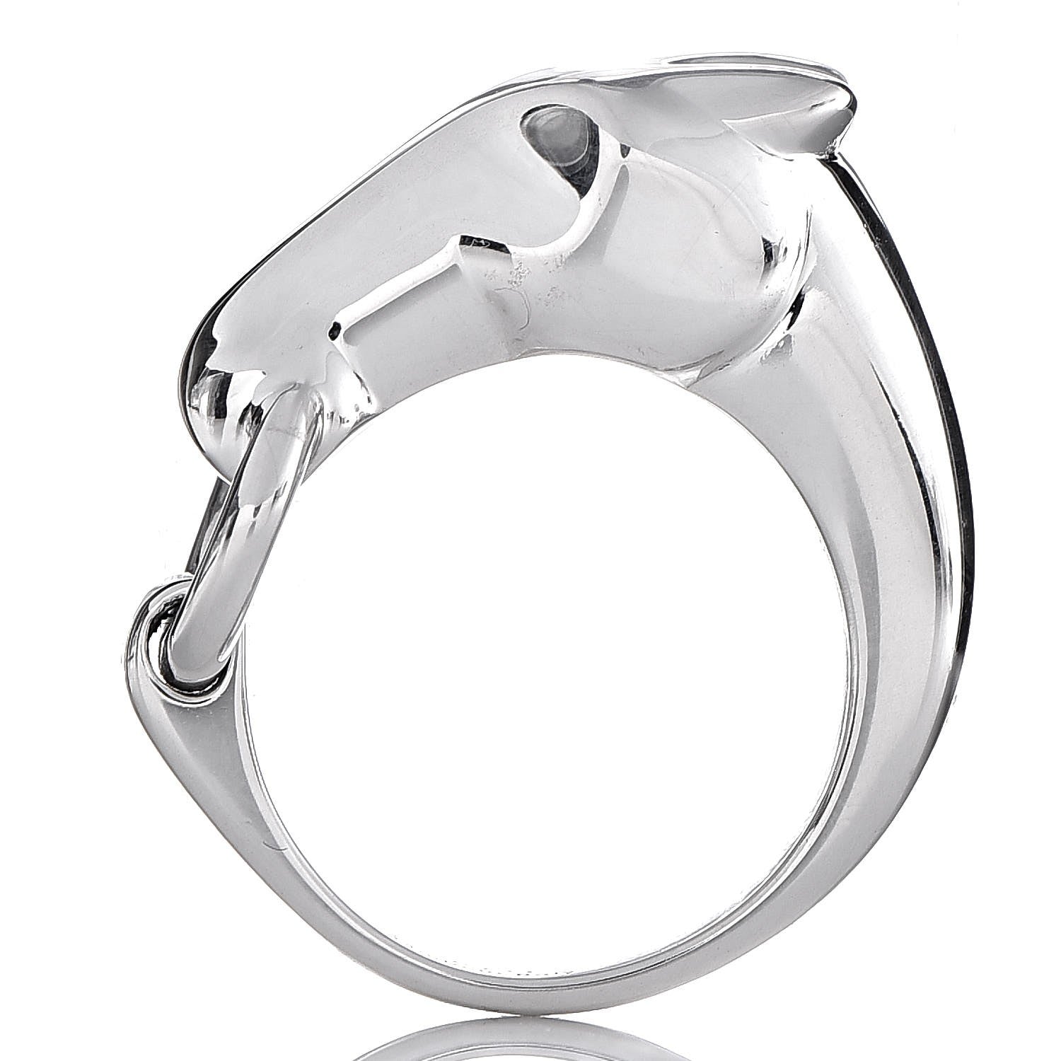 Hermes Sterling Silver Small Galop Ring 56 7.75 3 of 9
