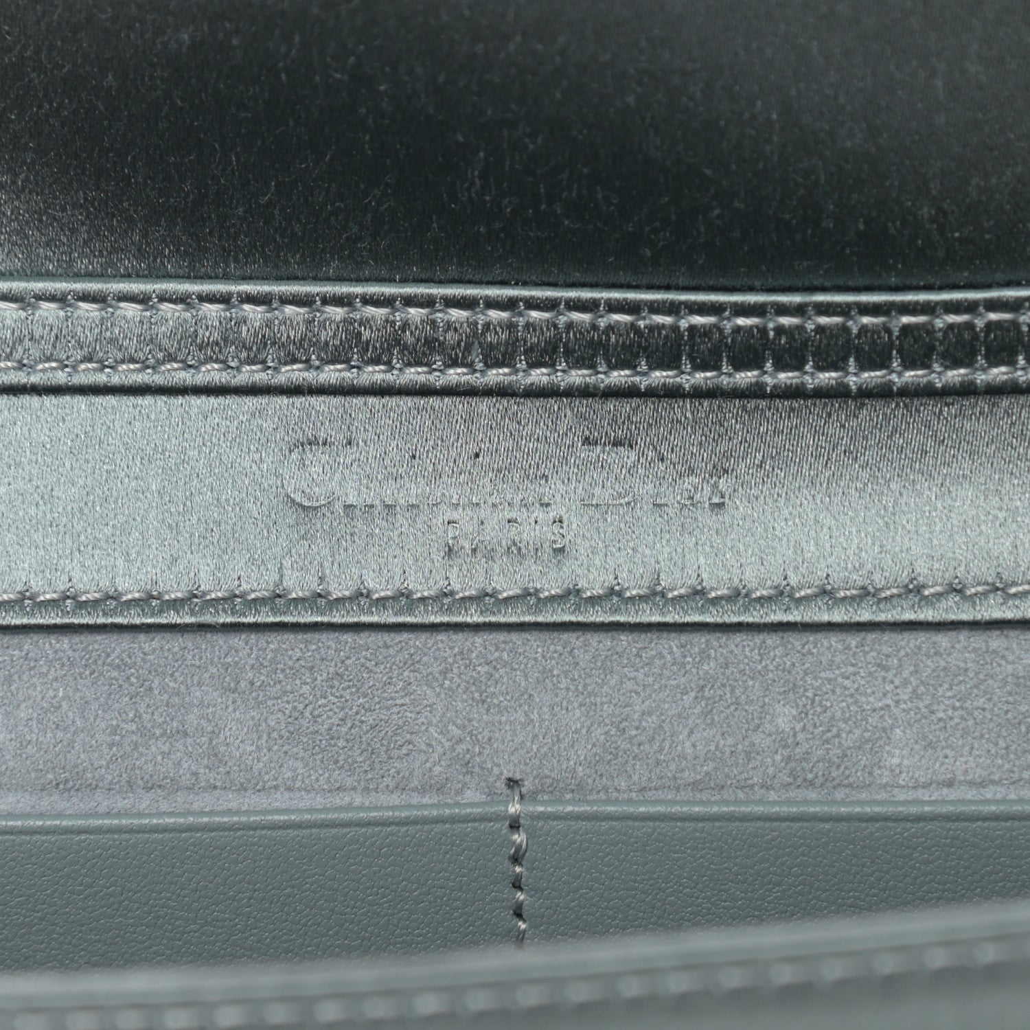 Christian Dior Satin Diorama Wallet on Chain Pouch Blue Gray 6 of 11