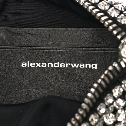 Alexander Wang Mesh Crystal Rhinestone Mini Heiress Pouch Black Silver 8 of 11