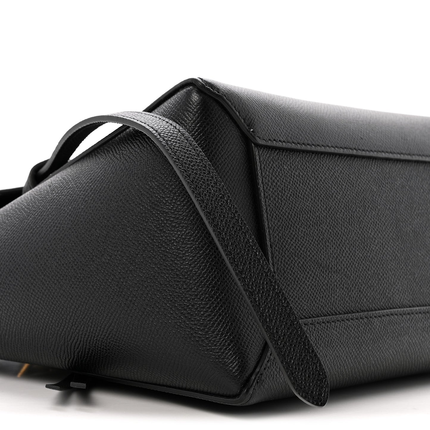 Grained Calfskin Micro Belt Bag Black