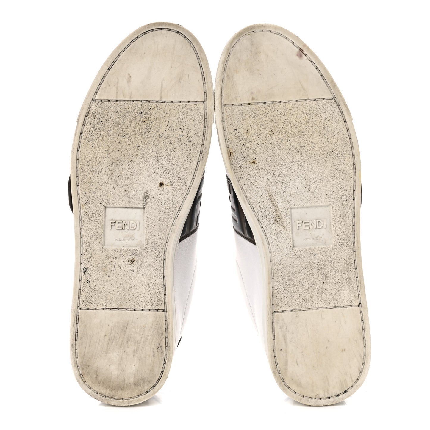 Vitello FF Embossed Womens Slip On Sneakers 38.5 Ultra White Maya Black