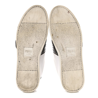 Fendi Vitello FF Embossed Womens Slip On Sneakers 38.5 Ultra White Maya Black 5 of 13