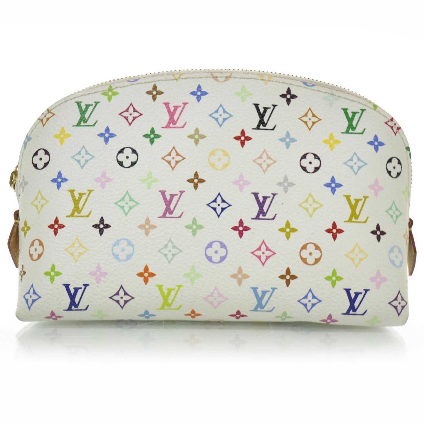 Monogram Multicolor Cosmetic Pouch White Litchi