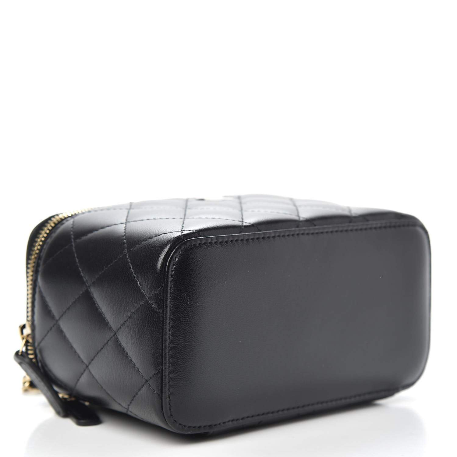 Chanel Lambskin Quilted Small Vanity Case With Chain Black 4 of 10