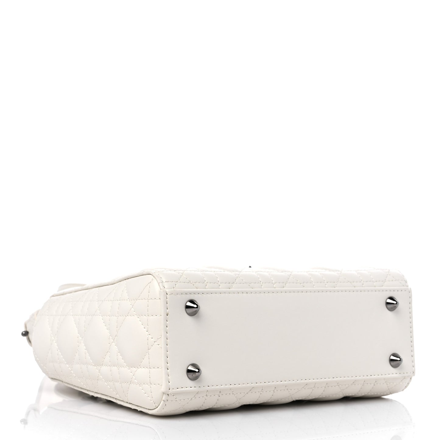 Lambskin Cannage Small My ABCDior Lady Dior White