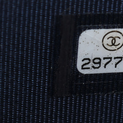 Chanel Caviar Quilted Zip Coin Purse Wallet Dark Blue 7 of 7