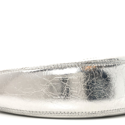 Marc Jacobs Crinkled Calfskin Crusier Crescent Bag Silver 8 of 9