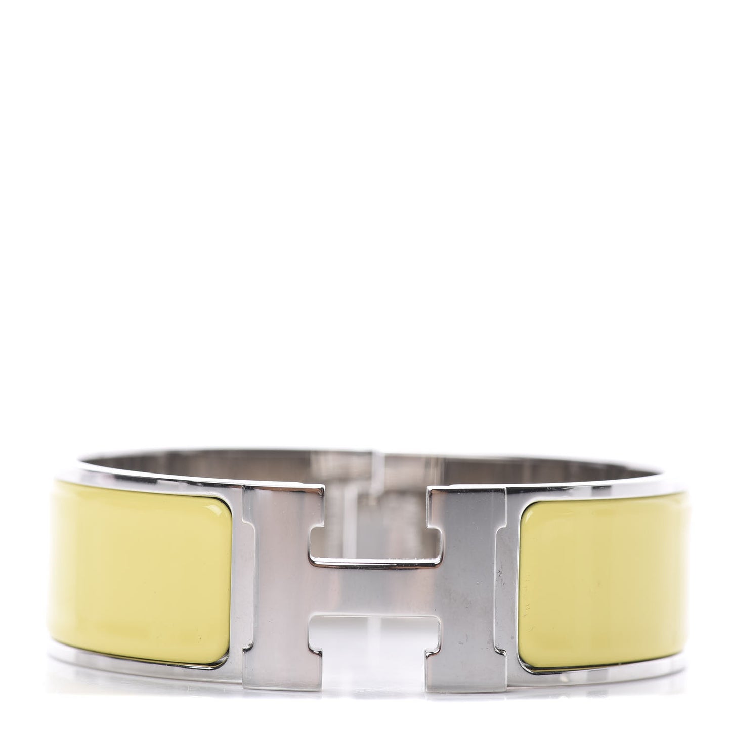 Enamel Wide Clic Clac H Bracelet GM Jaune D'or