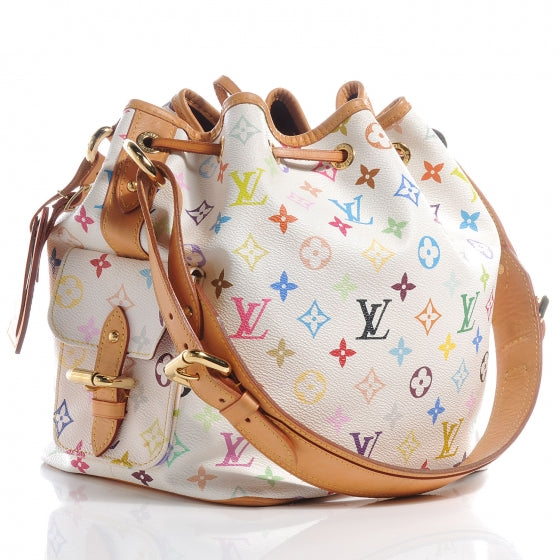 Louis Vuitton Monogram Multicolor Petit Noe White 3 of 8