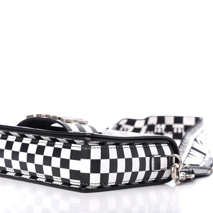 Christian Dior Smooth Calfskin Checkered Dio(r)evolution Flap Bag Black White 10 of 11