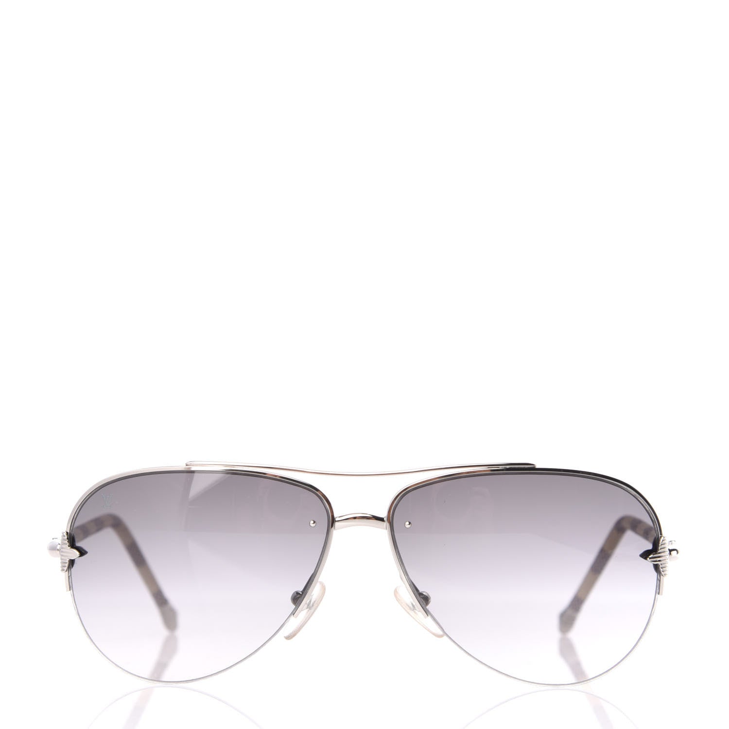 Louis Vuitton Damier Azur Petite Viola Pilote Aviator Sunglasses Z0570U 2 of 8