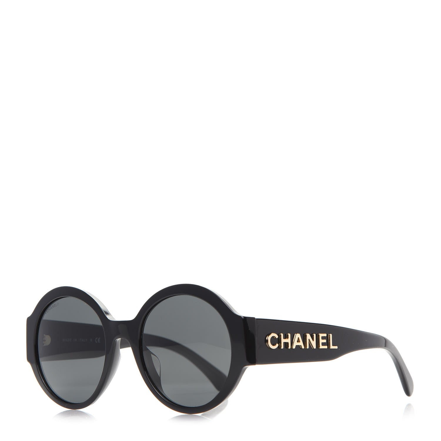 Chanel Acetate Polarized Round Sunglasses 5410 Black 1 of 8