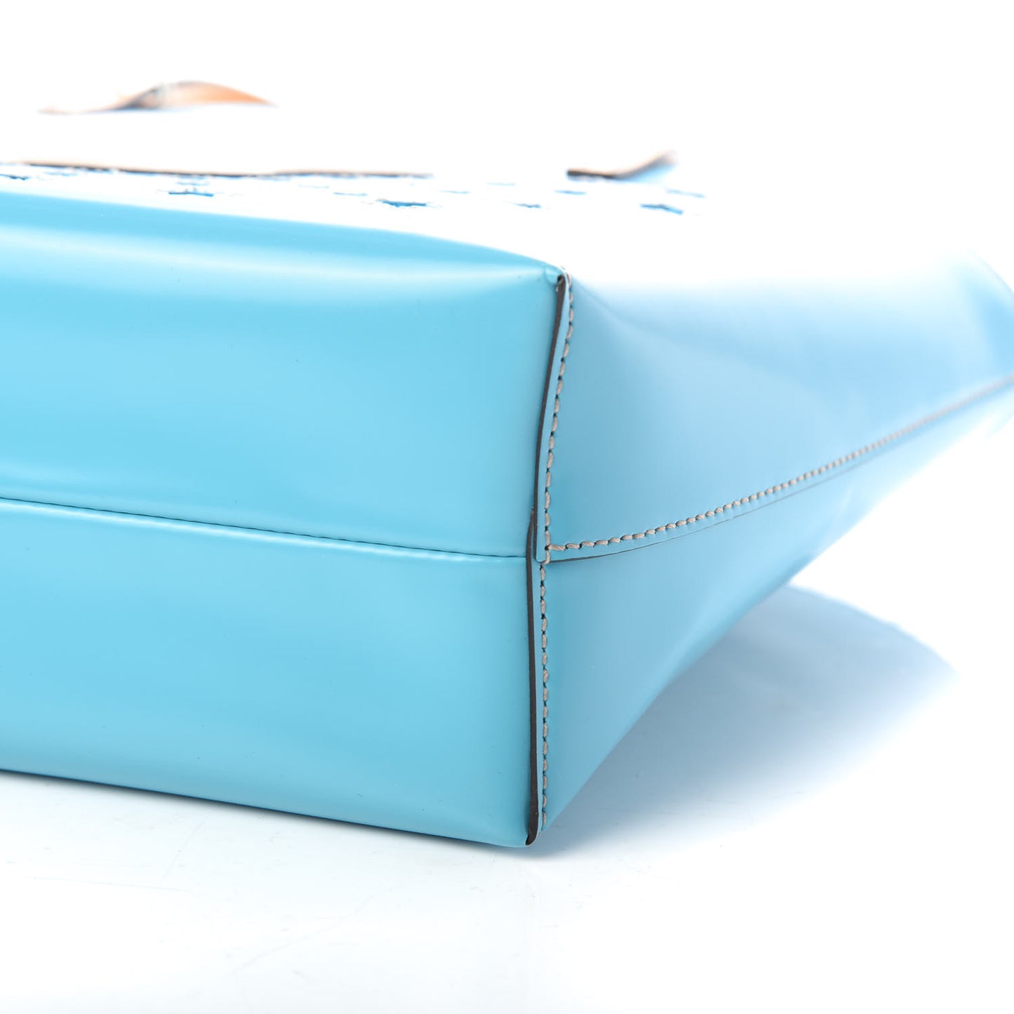 Calfskin Childrens Rainbow Tote Blue