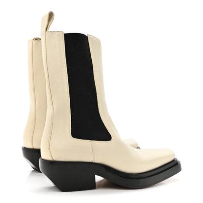 Bottega Veneta Calfskin Lean Mid-Calf Boots 41 Wax 4 of 10
