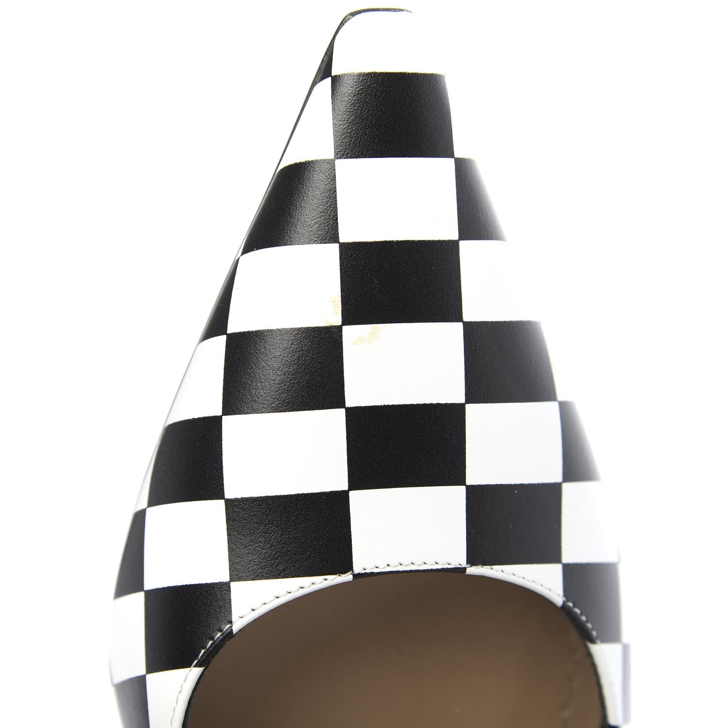 Christian Dior Calfskin Ribbon Checker Print J'Adior Slingback 65mm Pumps 38.5 Black White 10 of 11