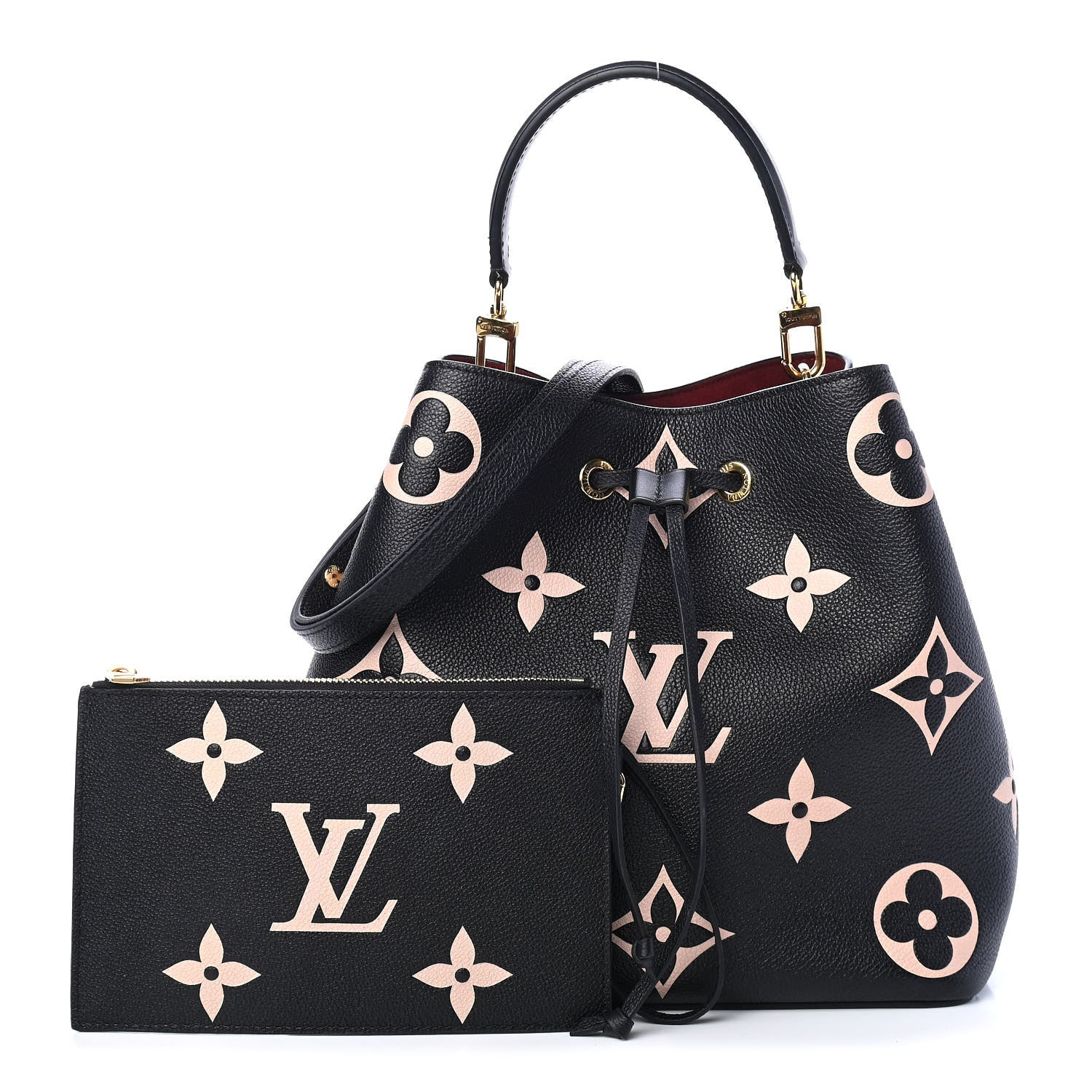 Louis Vuitton Empreinte Monogram Giant Neonoe MM Black Beige 1 of 14
