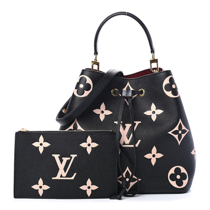 Louis Vuitton Empreinte Monogram Giant Neonoe MM Black Beige 1 of 14