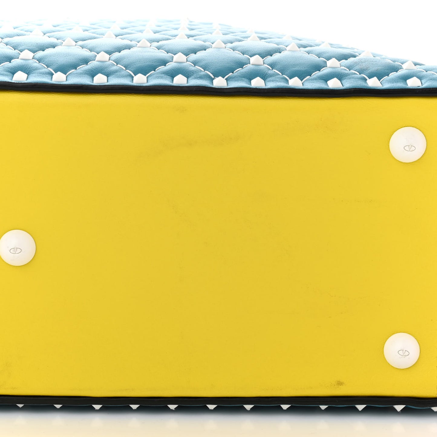 Lambskin Free Rockstud Spike Bowling Bag Multicolor