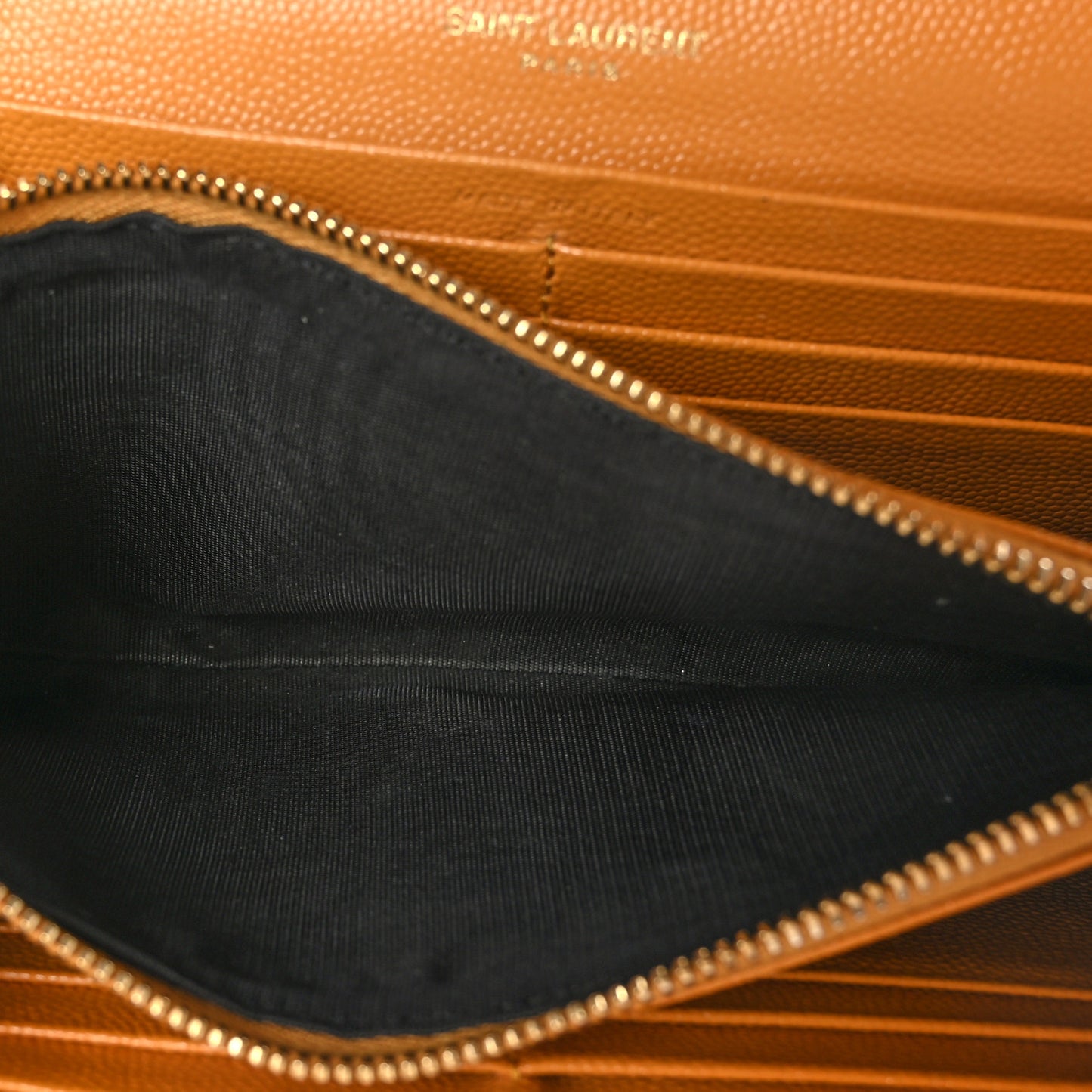 Calfskin Matelasse Chevron Monogram Flap Wallet Natural Dark