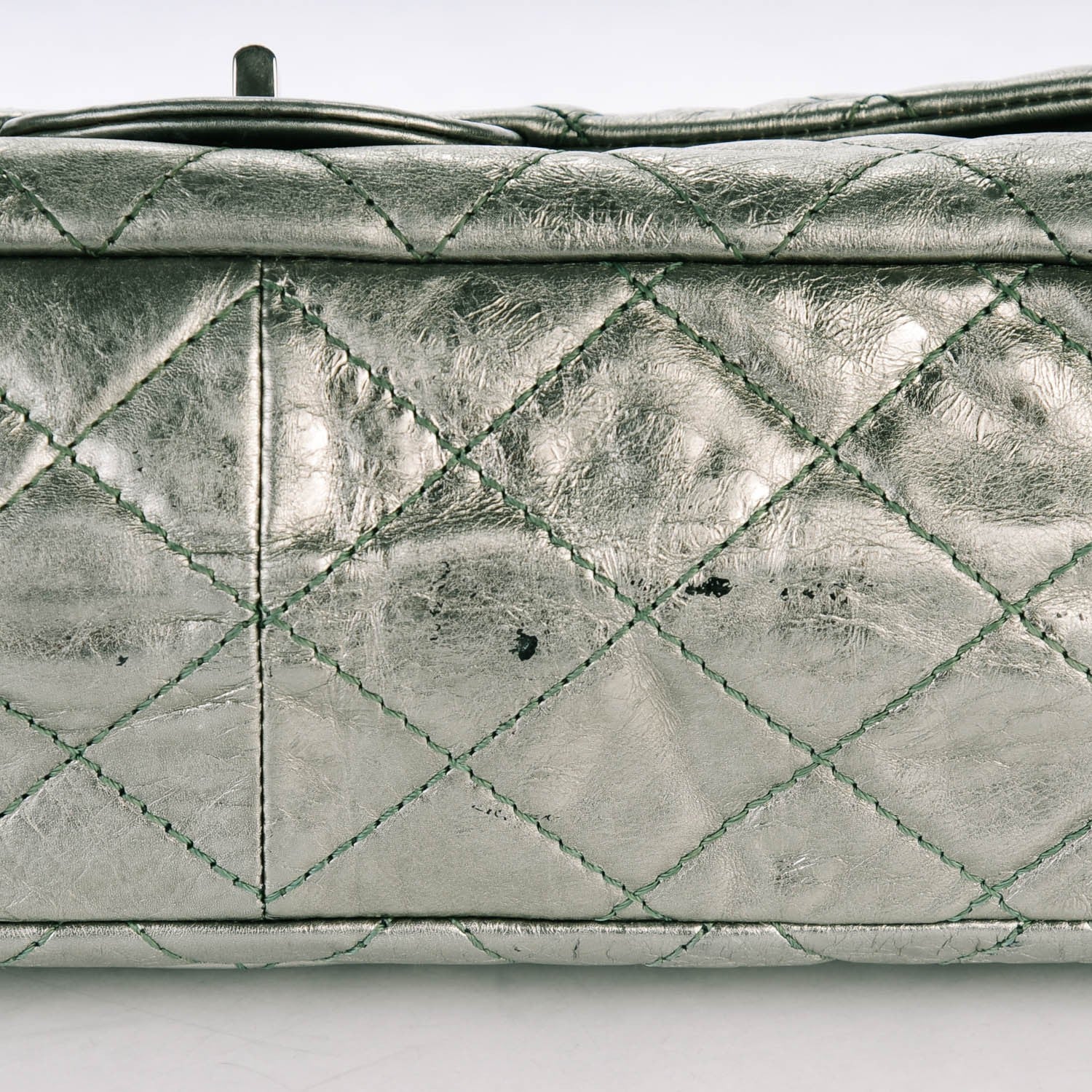 Chanel Metallic Aged Calfskin 2.55 Reissue 227 Flap Green 5 of 8