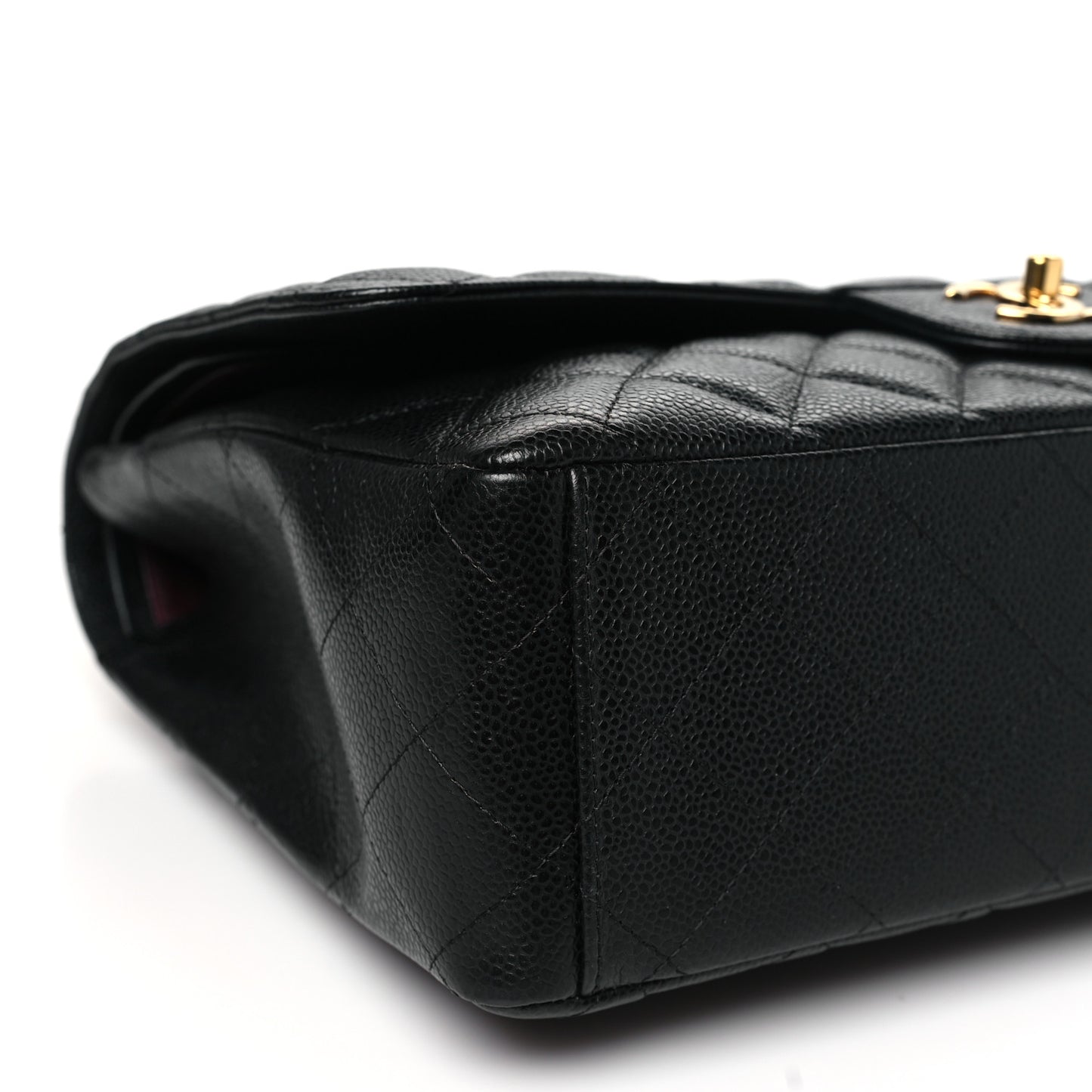 Caviar Quilted Maxi Double Flap Black