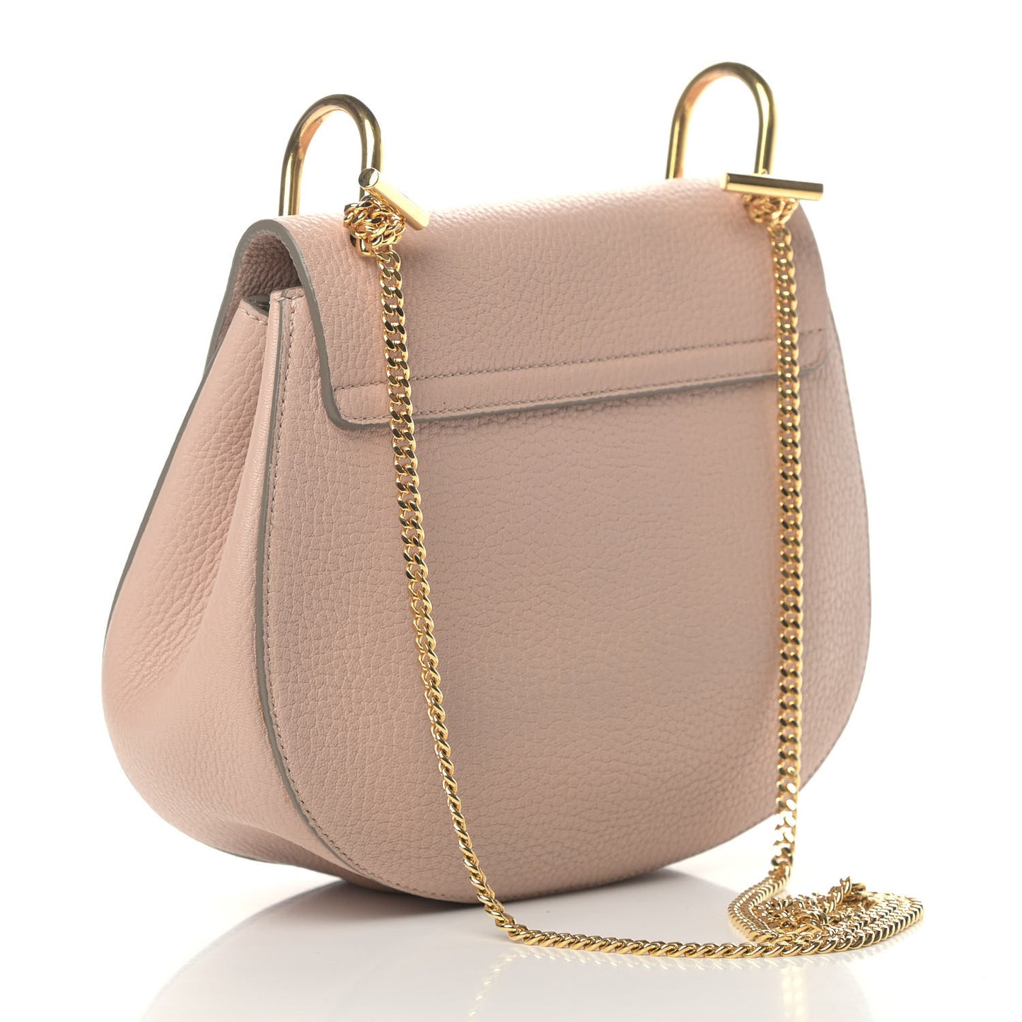 Grained Lambskin Drew Shoulder Bag Cement Pink