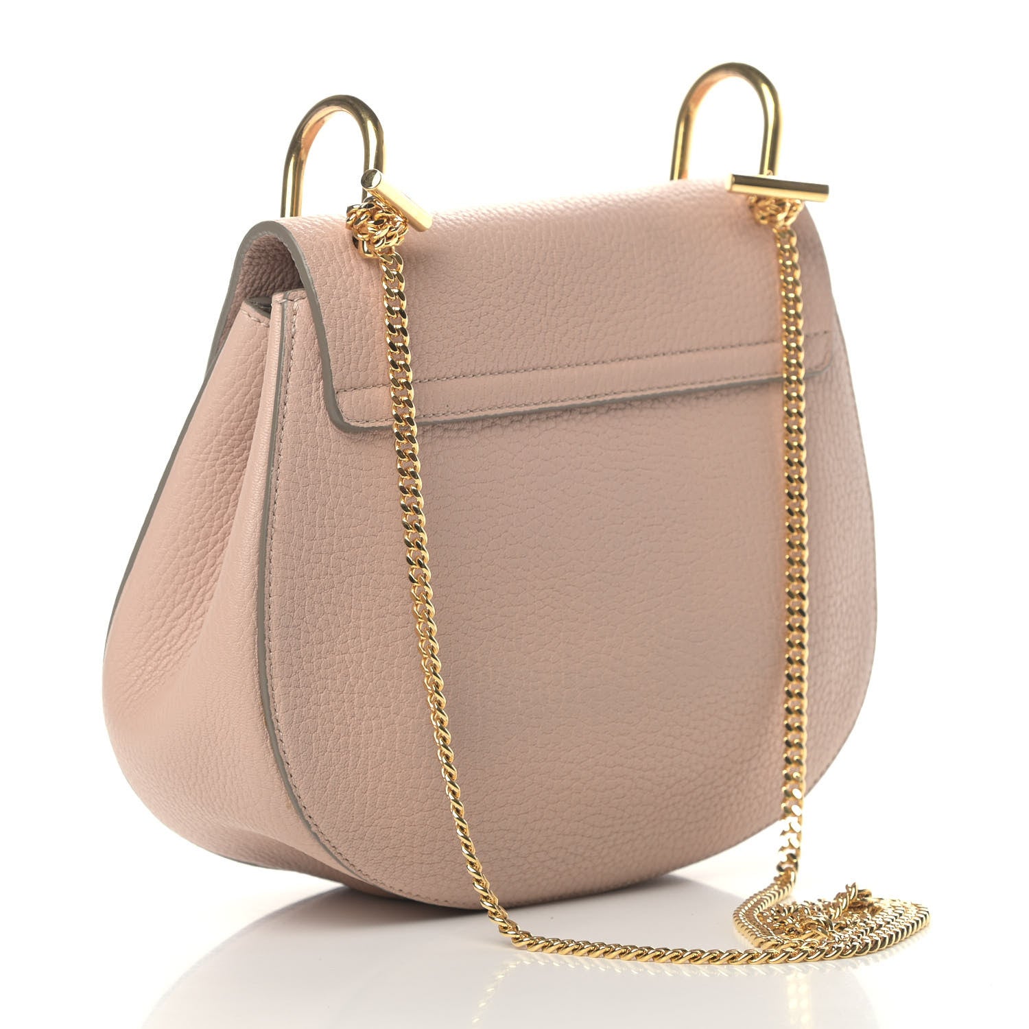 Chloe Grained Lambskin Drew Shoulder Bag Cement Pink 2 of 5